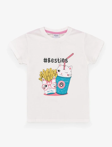Camiseta Esc Besties Crudo