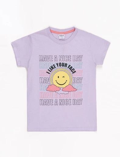Camiseta Smile Lila