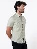 Camisa Llana Verde Menta Hombre – Estilo fresco de temporada