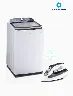 Combo Lavadora Automática 19 Kg Blanca + Plancha Básica | Indurama