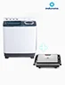 Combo Lavadora Semiautomática 11 Kg Blanco + Sanduchera Panini | Indurama