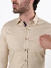 Camisa Llana Beige Hombre – Tono neutro de estilo casual