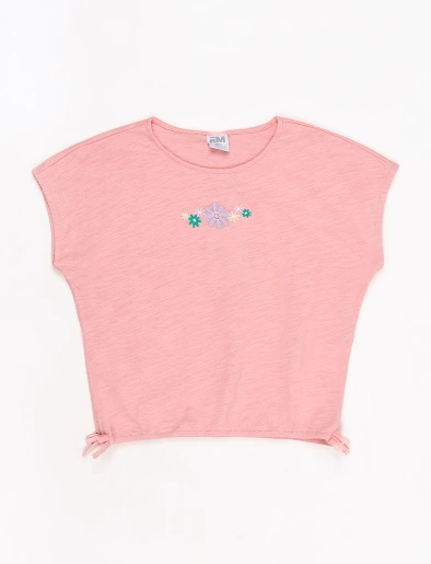 Camiseta Bordado Coral