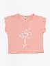 Camiseta Bordado Palmera Coral Niña – Toque fresco y veraniego encantador