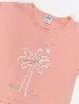 Camiseta Bordado Palmera Coral Niña – Toque fresco y veraniego encantador