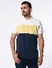 Camiseta Polo Bloque de Color Blanco Hombre – Diseño moderno con contraste sutil