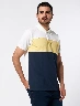 Camiseta Polo Bloque de Color Blanco Hombre – Diseño moderno con contraste sutil