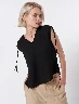 Top Llano Negro Mujer – Imprescindible para outfits versátiles