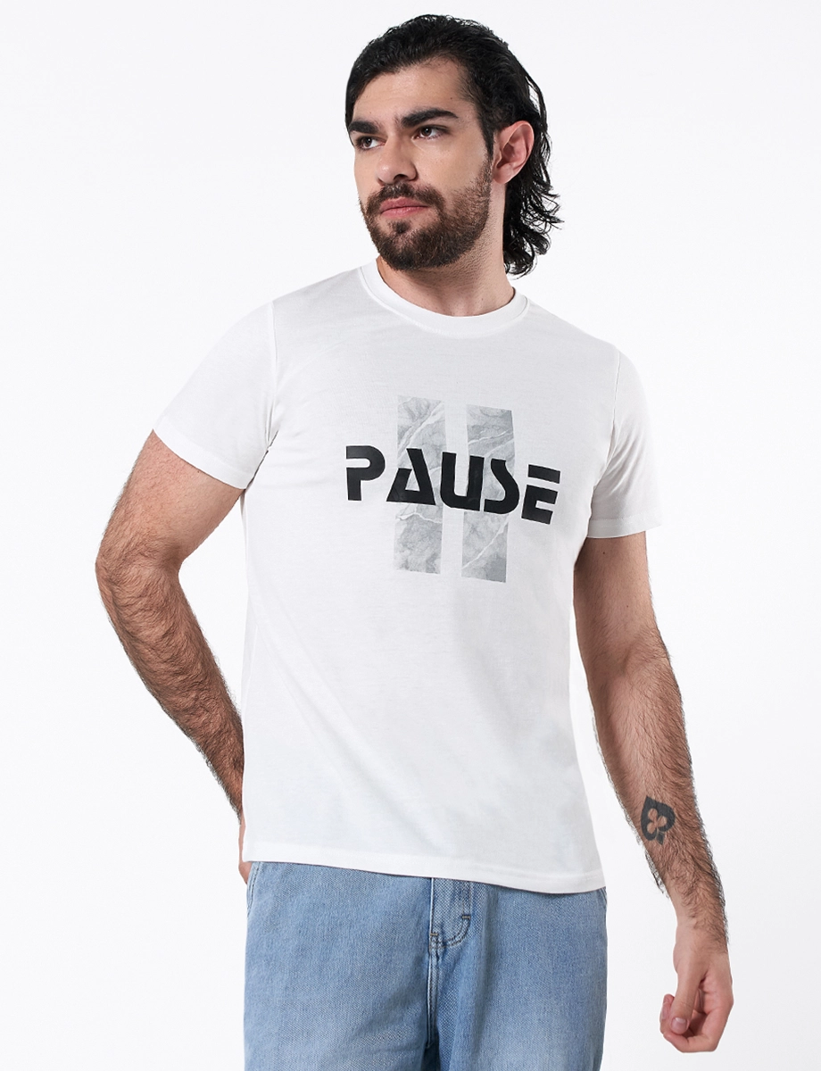 Camiseta Pause Crudo