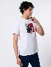 Camiseta Letra N Blanco Hombre – Diseño casual con detalle gráfico