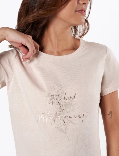 Camiseta Estampado Unicolor