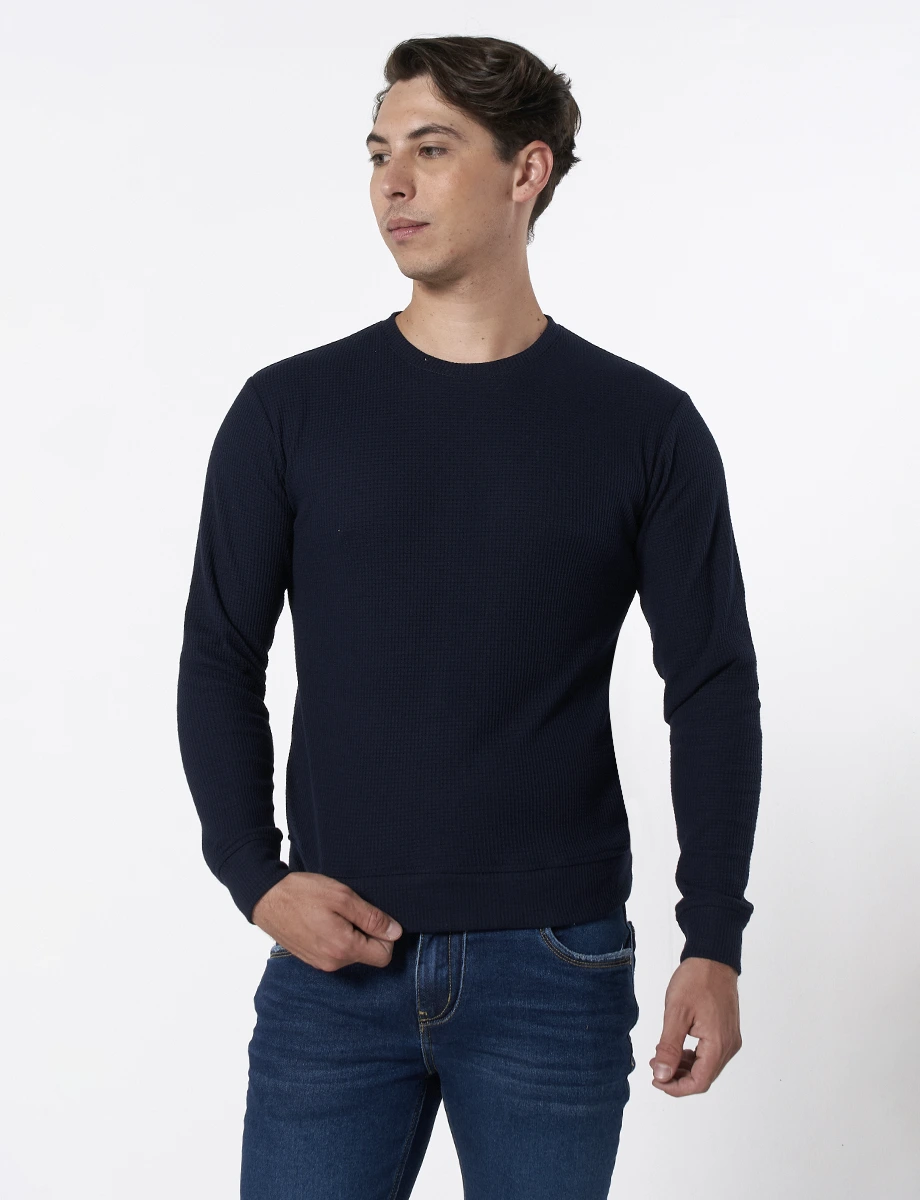 Buzo Llano Azul Marino