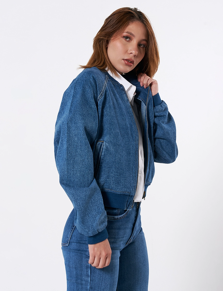 Chaqueta Jean Azul Medio
