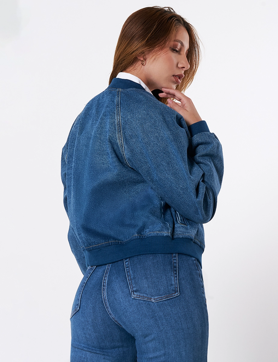 Chaqueta Jean Azul Medio
