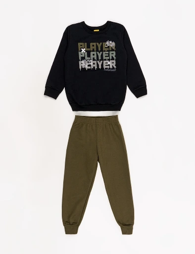 Conjunto Buzo Player + Pantalón Verde