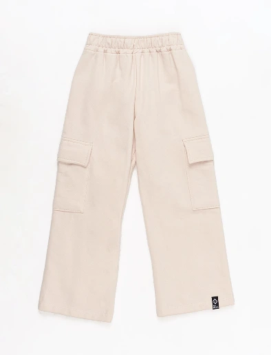 Pantalón Fleece Flare Beige