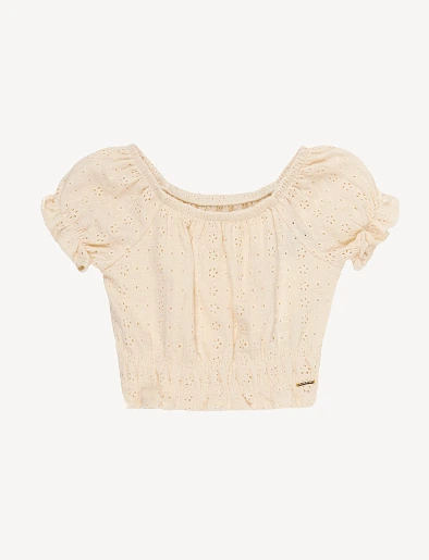 Blusa Manga Bombacha Crudo