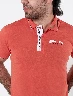 Camiseta Tipo Polo Estampado Coral