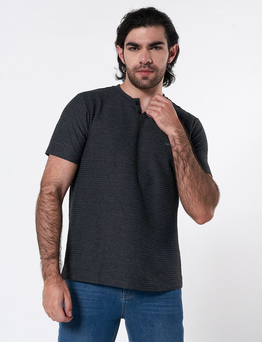 Camiseta Textura Gris Oscuro