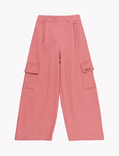 Pantalón Acanalado Palo Rosa