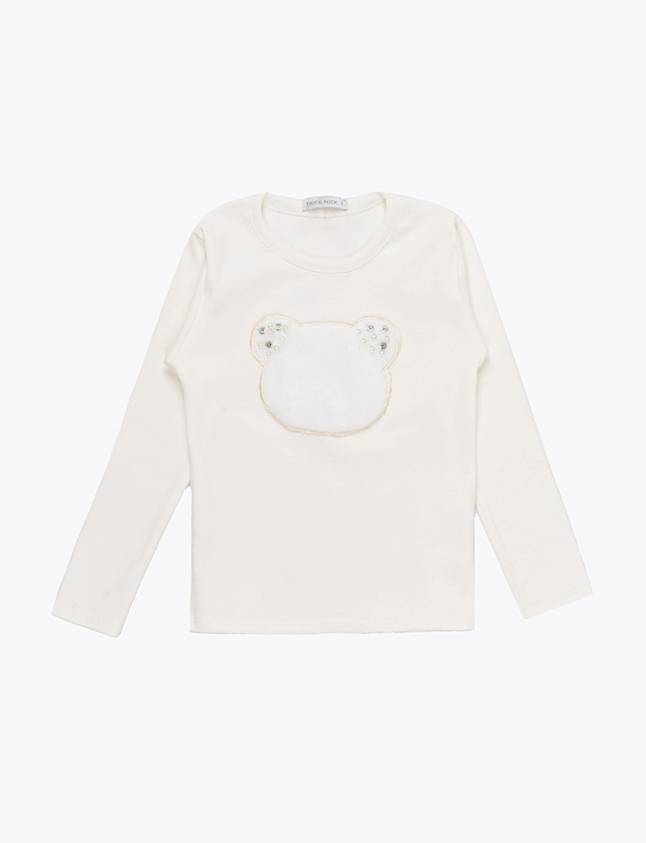 Buzo Rib Aplique Blanco