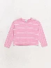 Buzo Pre Rayas Rosado