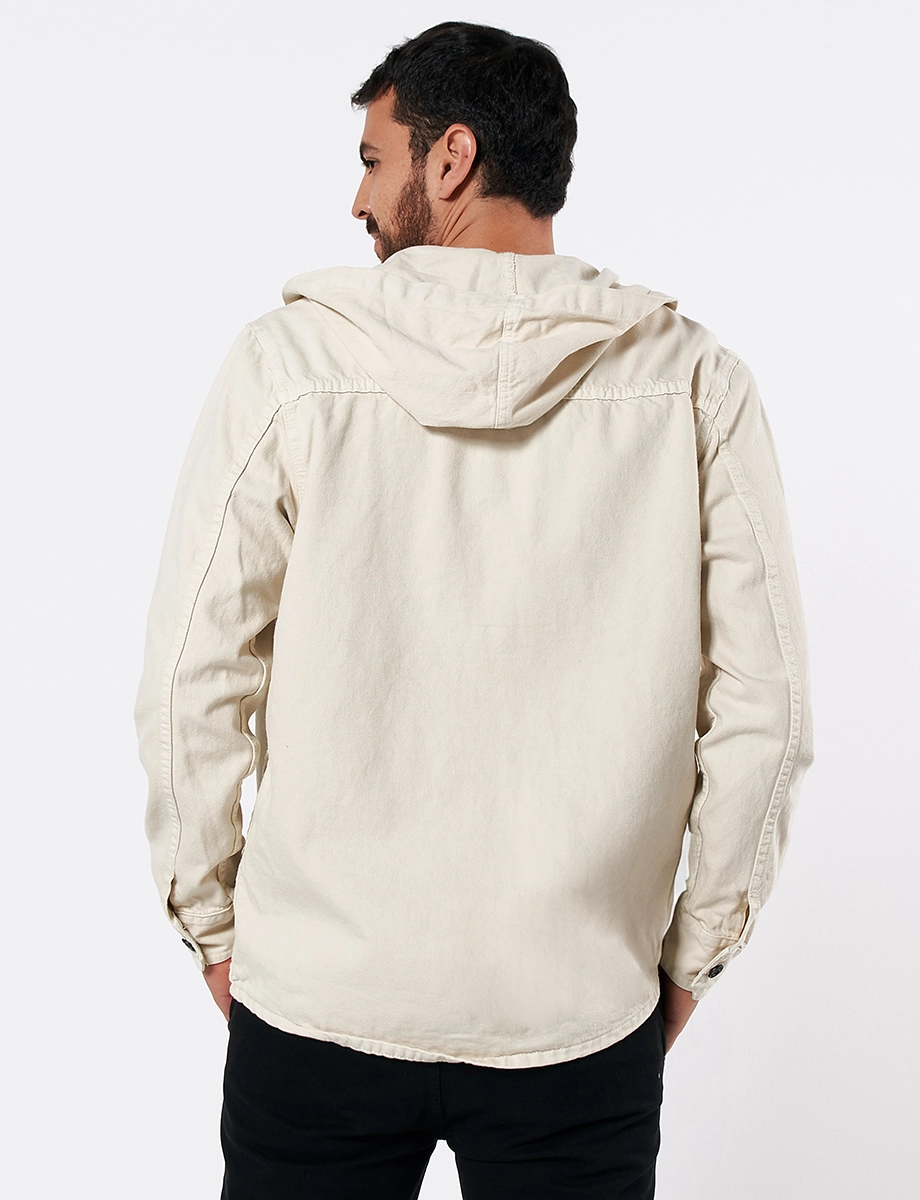 Chaqueta Capucha Crudo