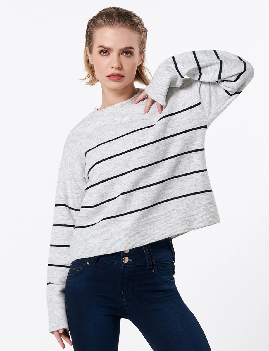 Sweater Rayas Gris