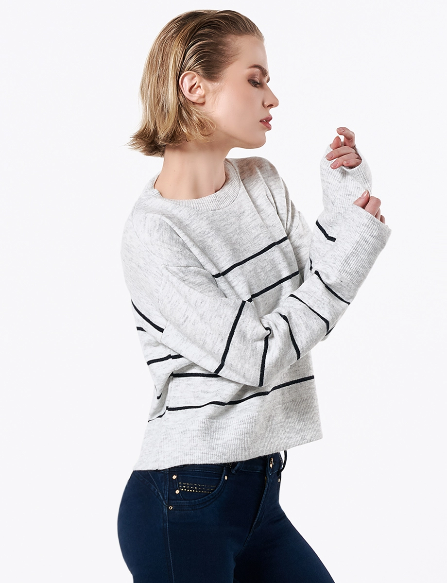Sweater Rayas Gris
