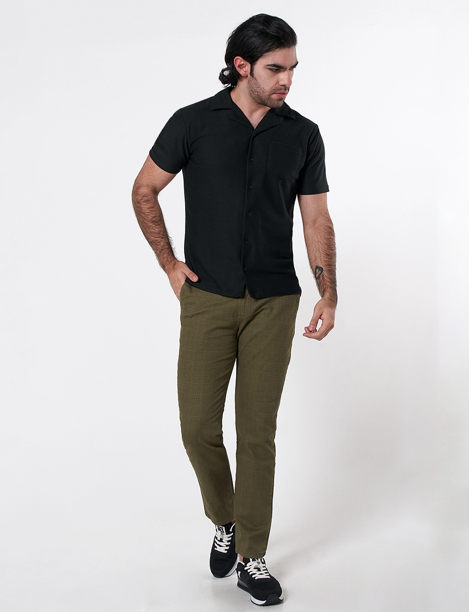 Pantalón a Cuadros Verde Oliva