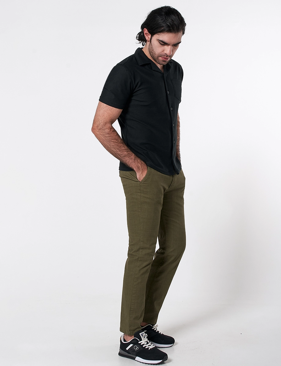 Pantalón a Cuadros Verde Oliva