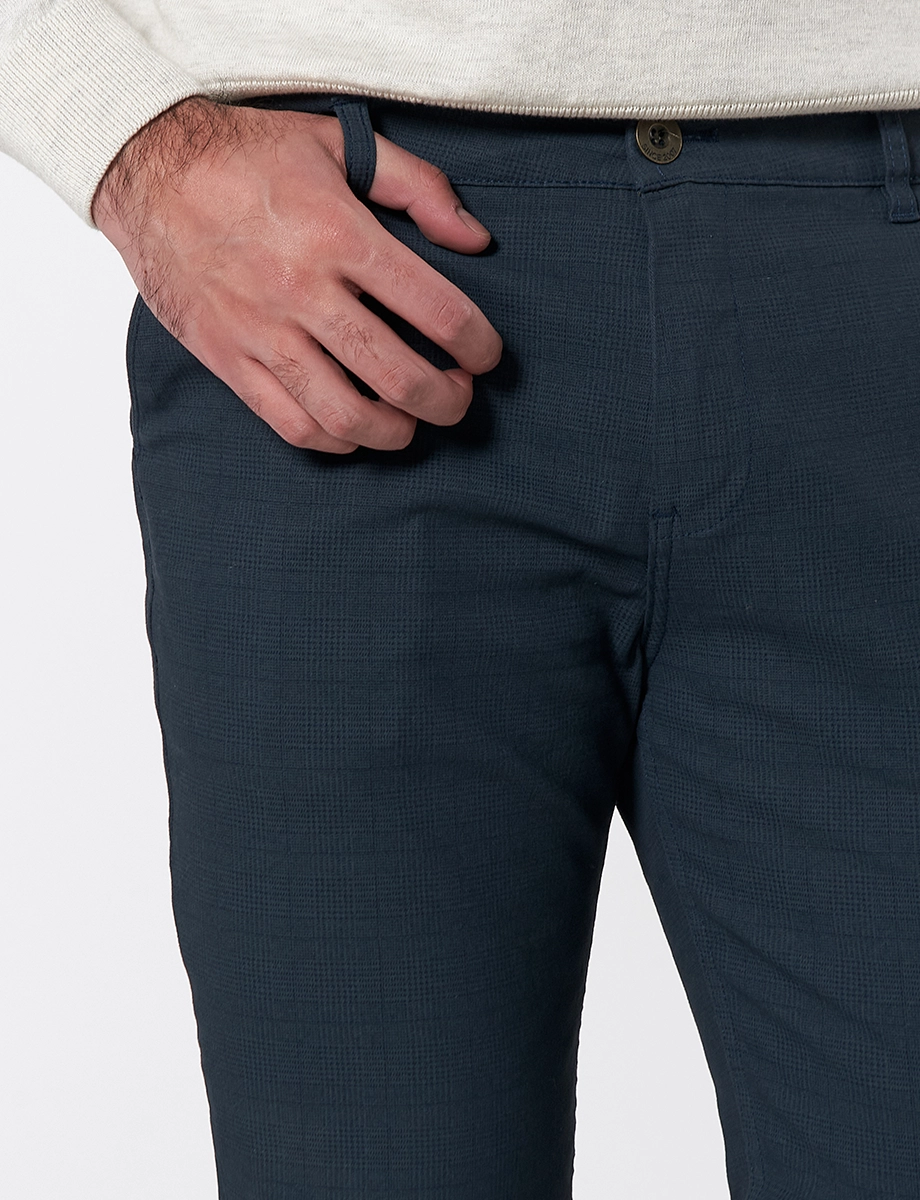 Pantalón a Cuadros Azul