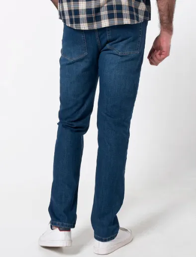 Jean Slim Detalle Azul Medio