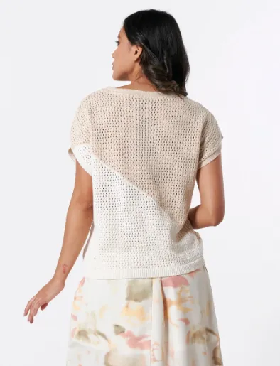 Camiseta Tejida Combinada