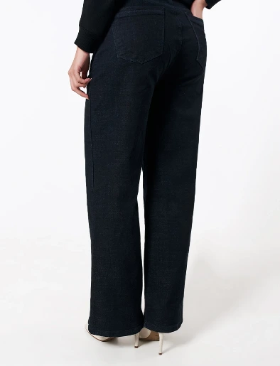 Pantalón Wide Leg Azul Oscuro