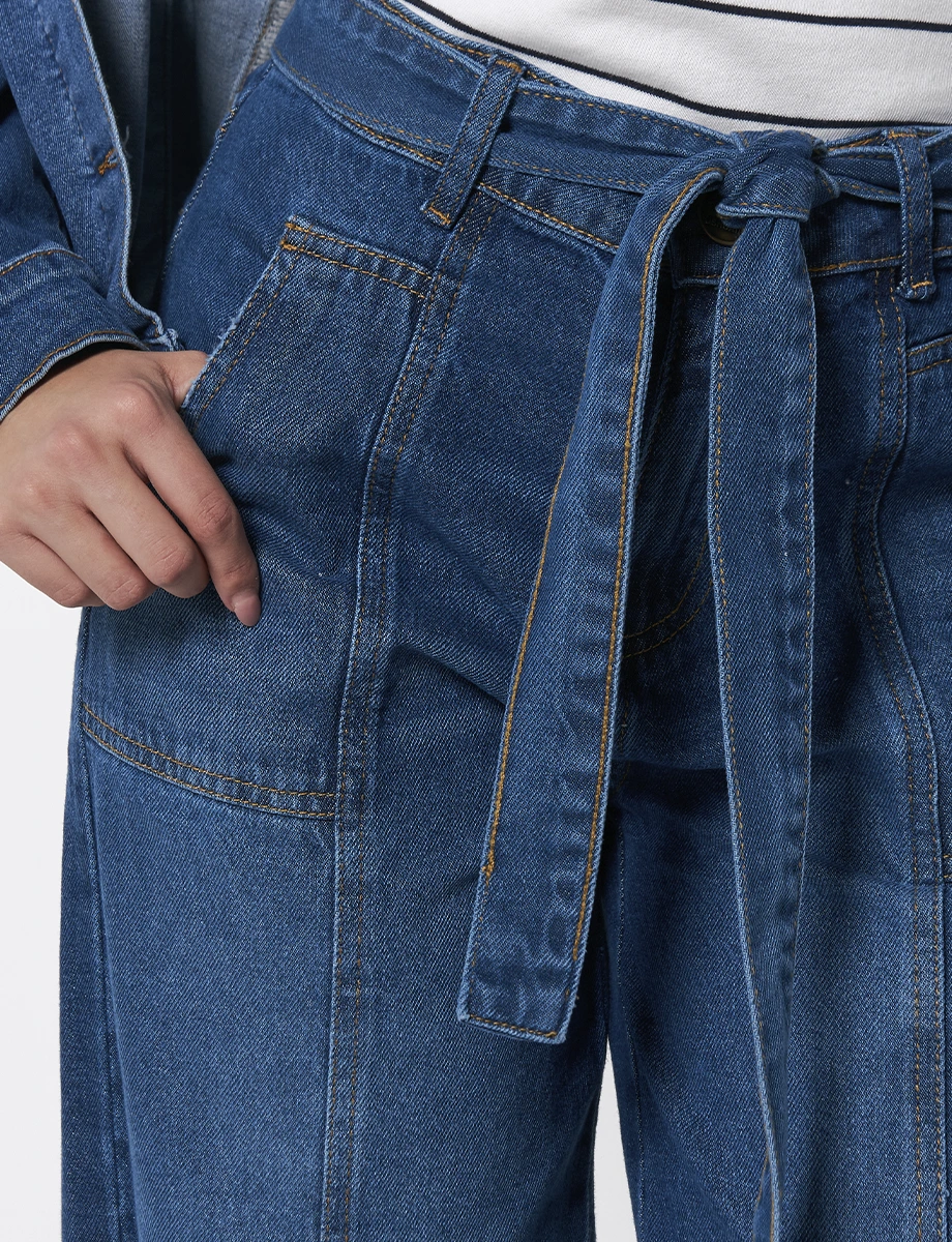 Jean Wide Leg Azul Oscuro