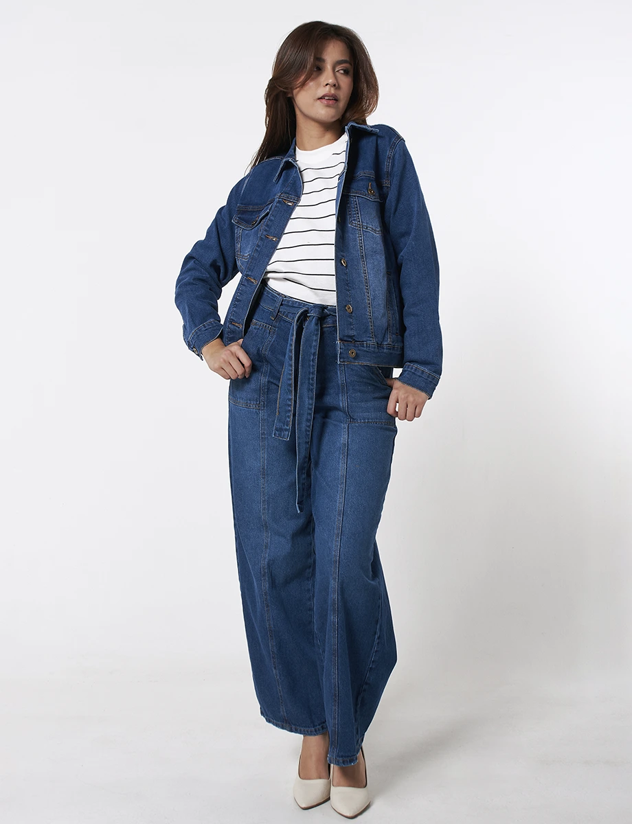 Jean Wide Leg Azul Oscuro