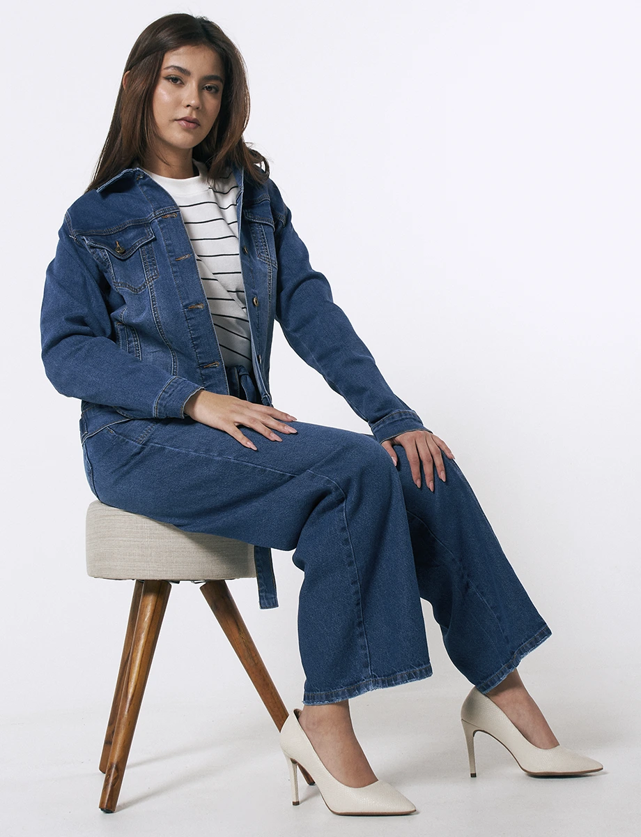 Jean Wide Leg Azul Oscuro