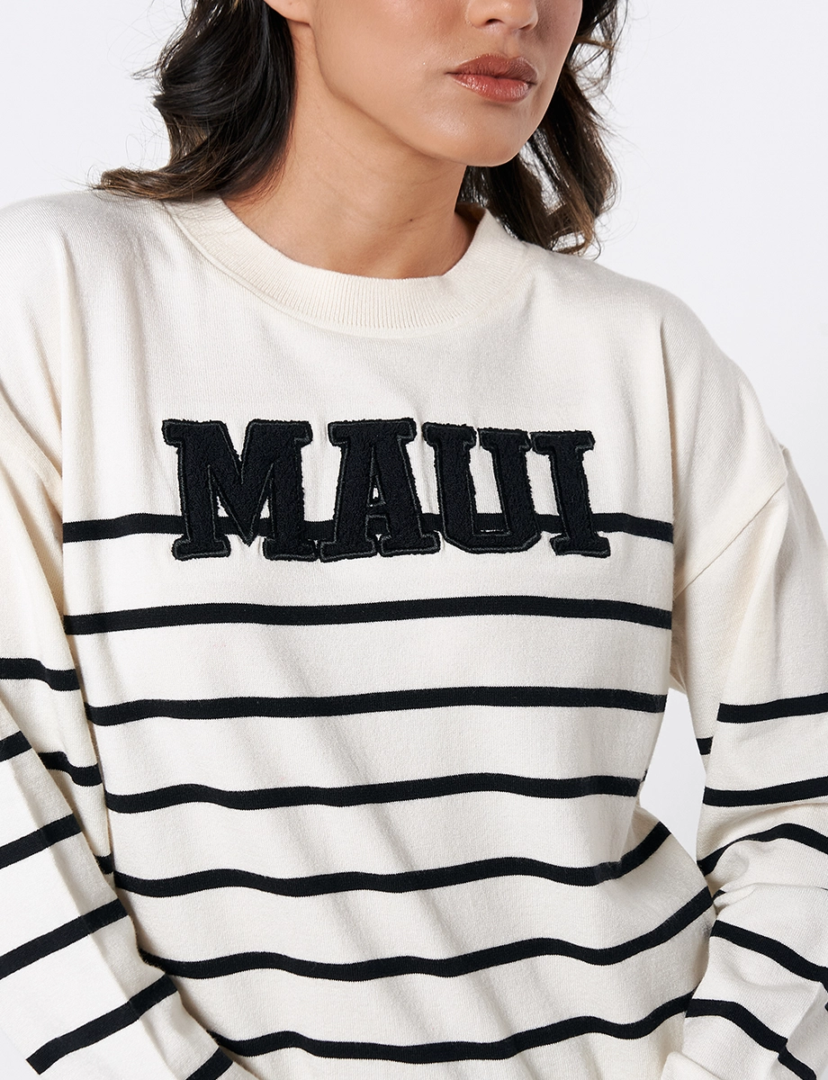 Sweater a Rayas Crudo