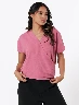 Blusa Cruzada Rosado Bajo
