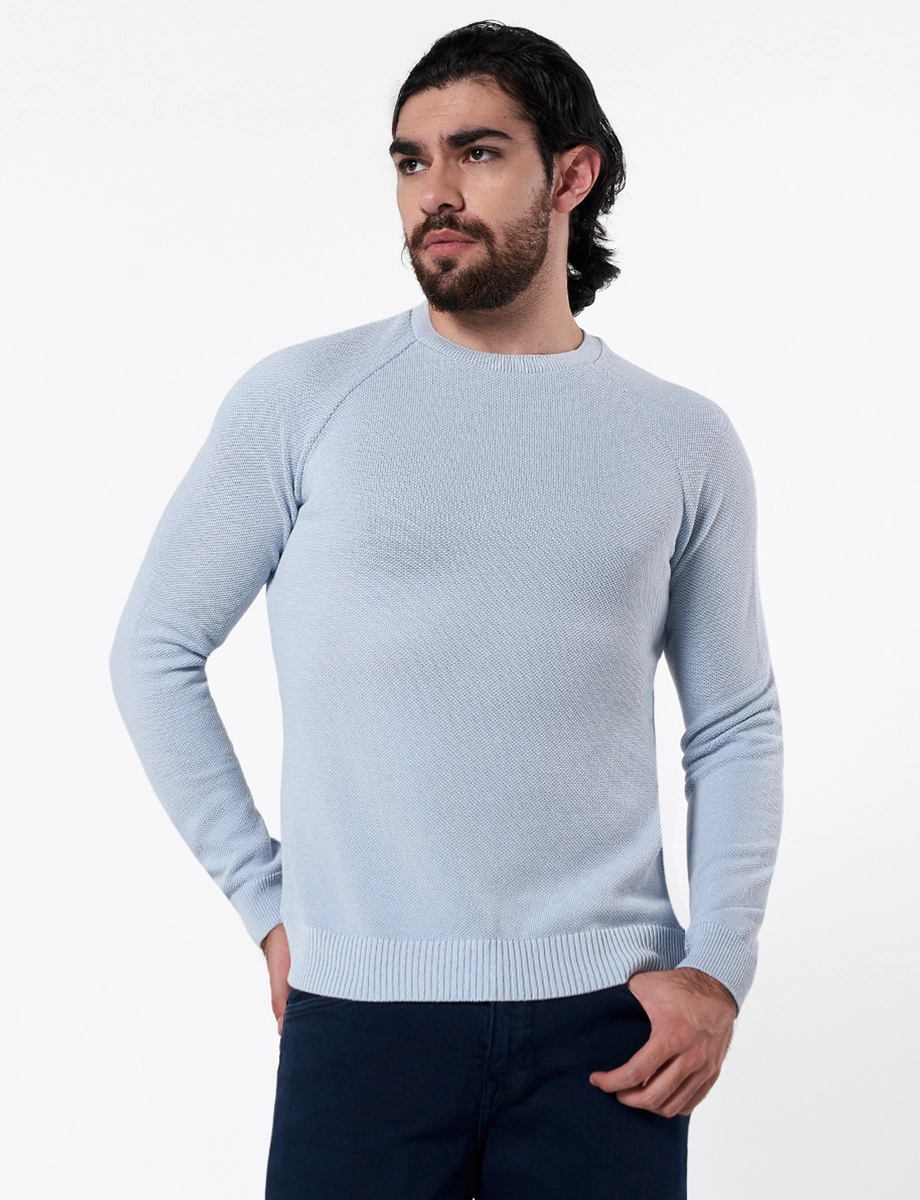 Sweater Básico Celeste Claro