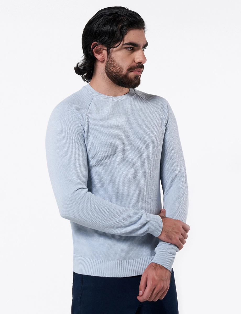 Sweater Básico Celeste Claro