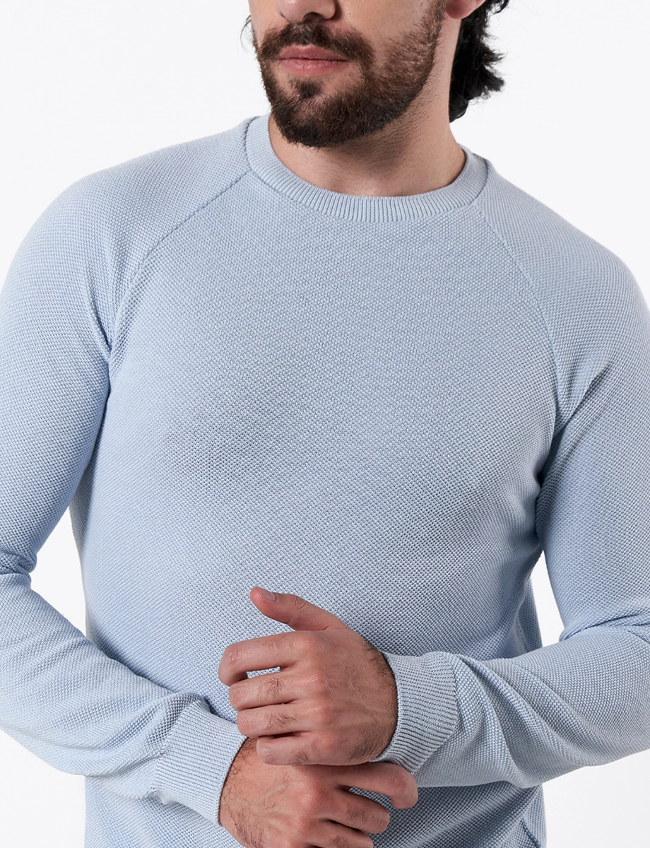 Sweater Básico Celeste Claro