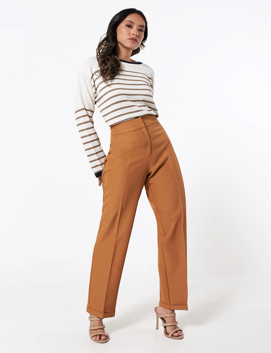 Pantalón Casual Café Medio