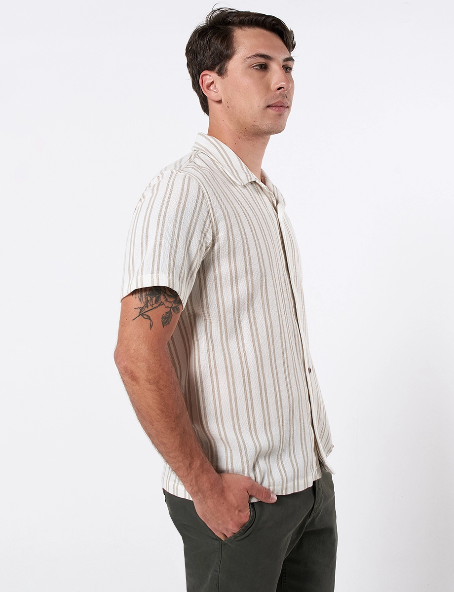 Camisa Rayas Crudo