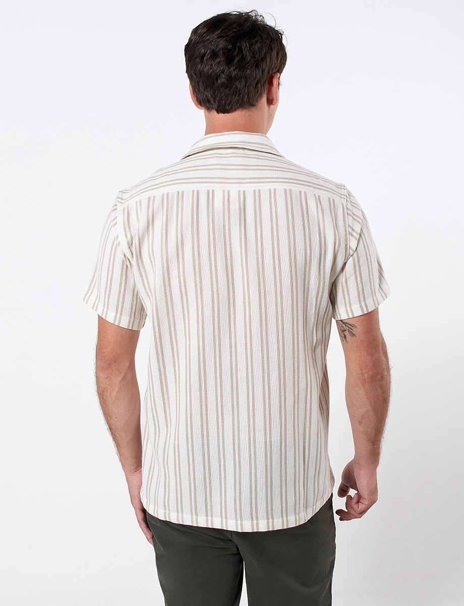 Camisa Rayas Crudo