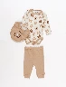 Conjunto Body + Pantalón + Babero Osito