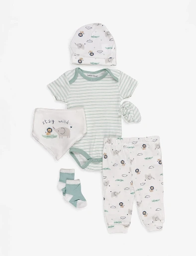 Set x6 Piezas Safari Verde