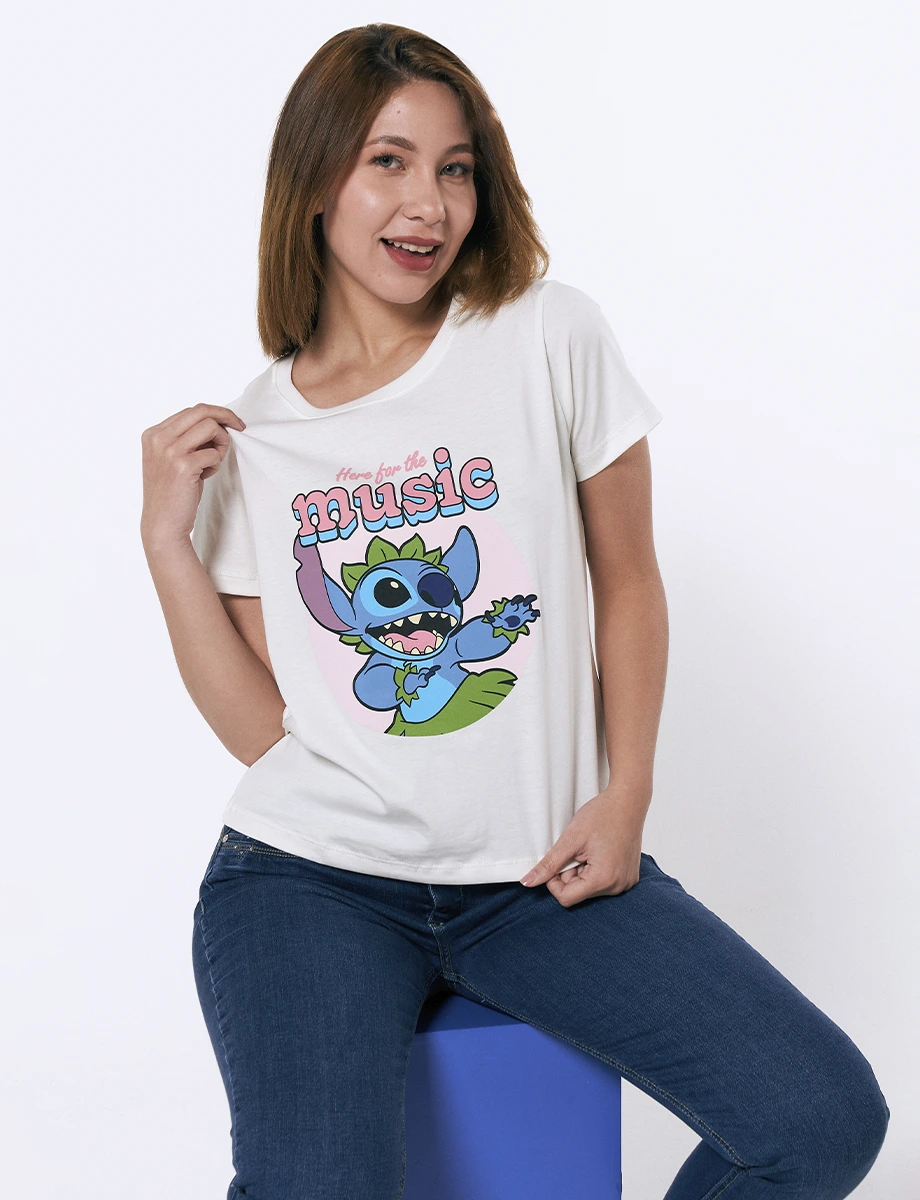 Camiseta Stitch Blanca