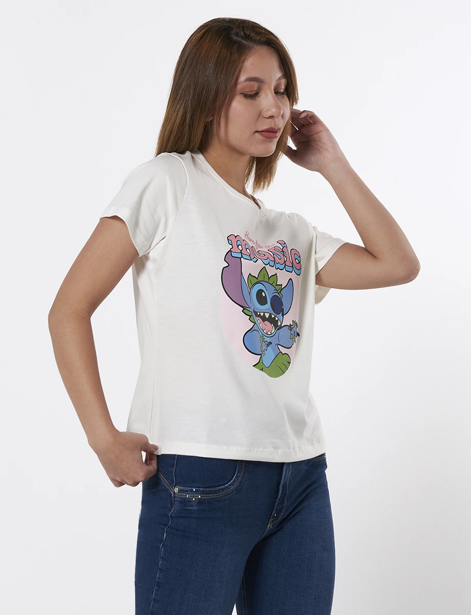 Camiseta Stitch Blanca